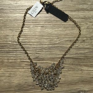 J. Crew gold necklace with crystal beads